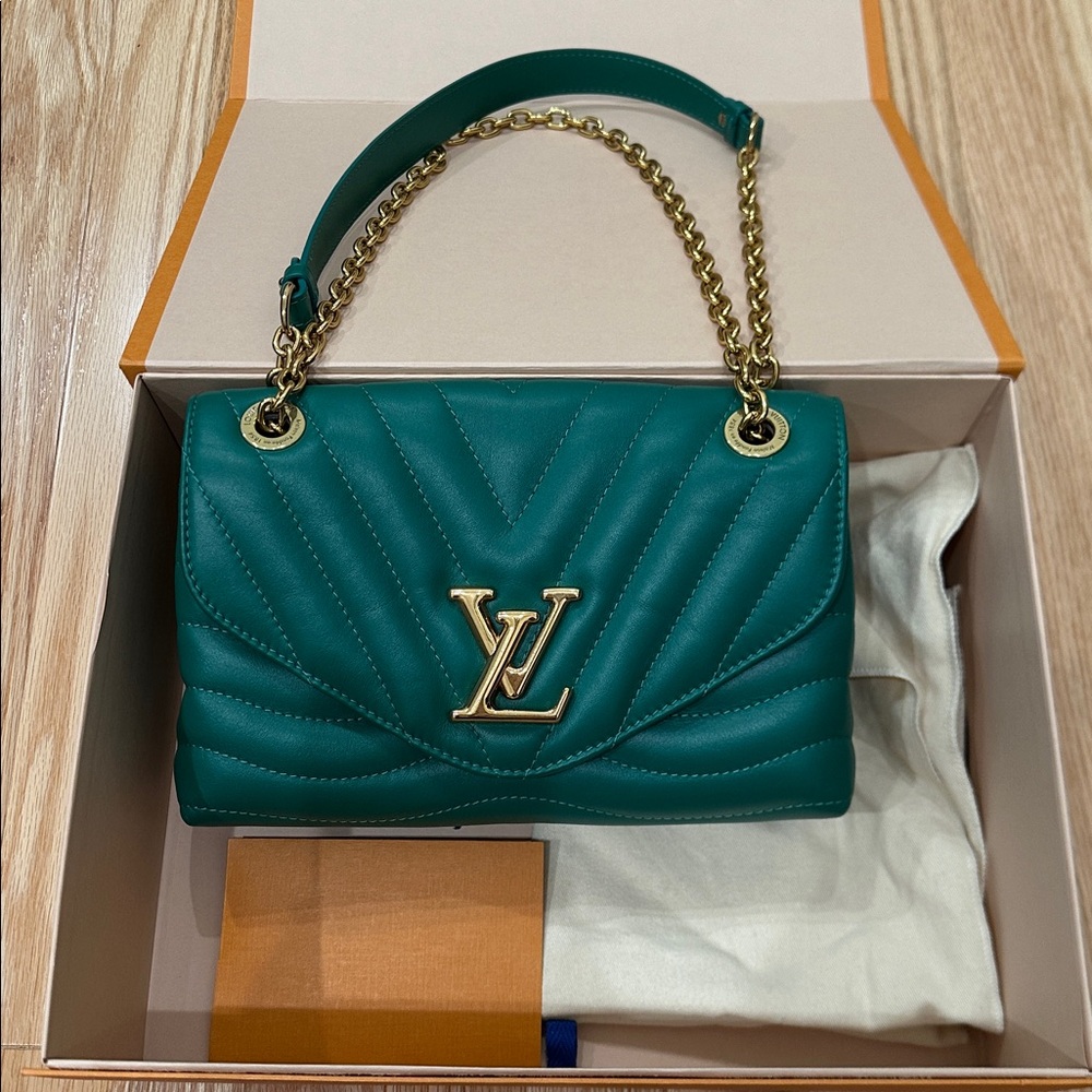Louis Vuitton Vachetta leather new wave MM green shoulder bag - Picture 12 of 12